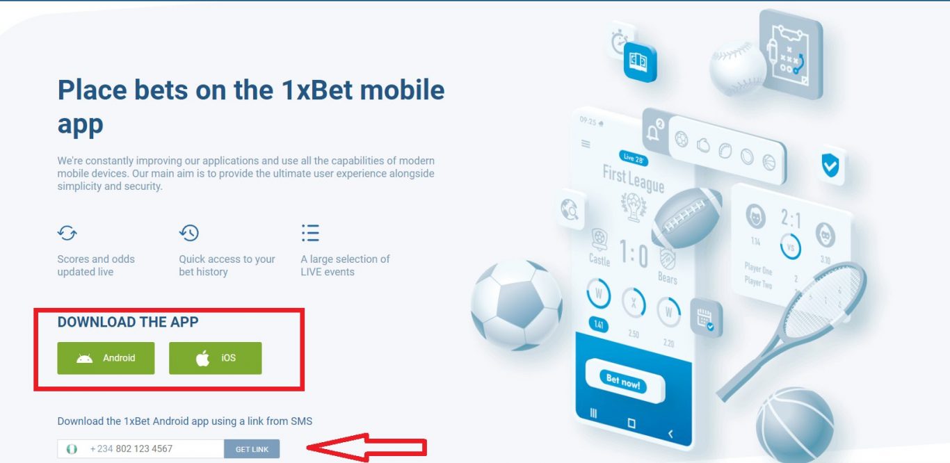 How to place a bet on the 1xBet app on the go